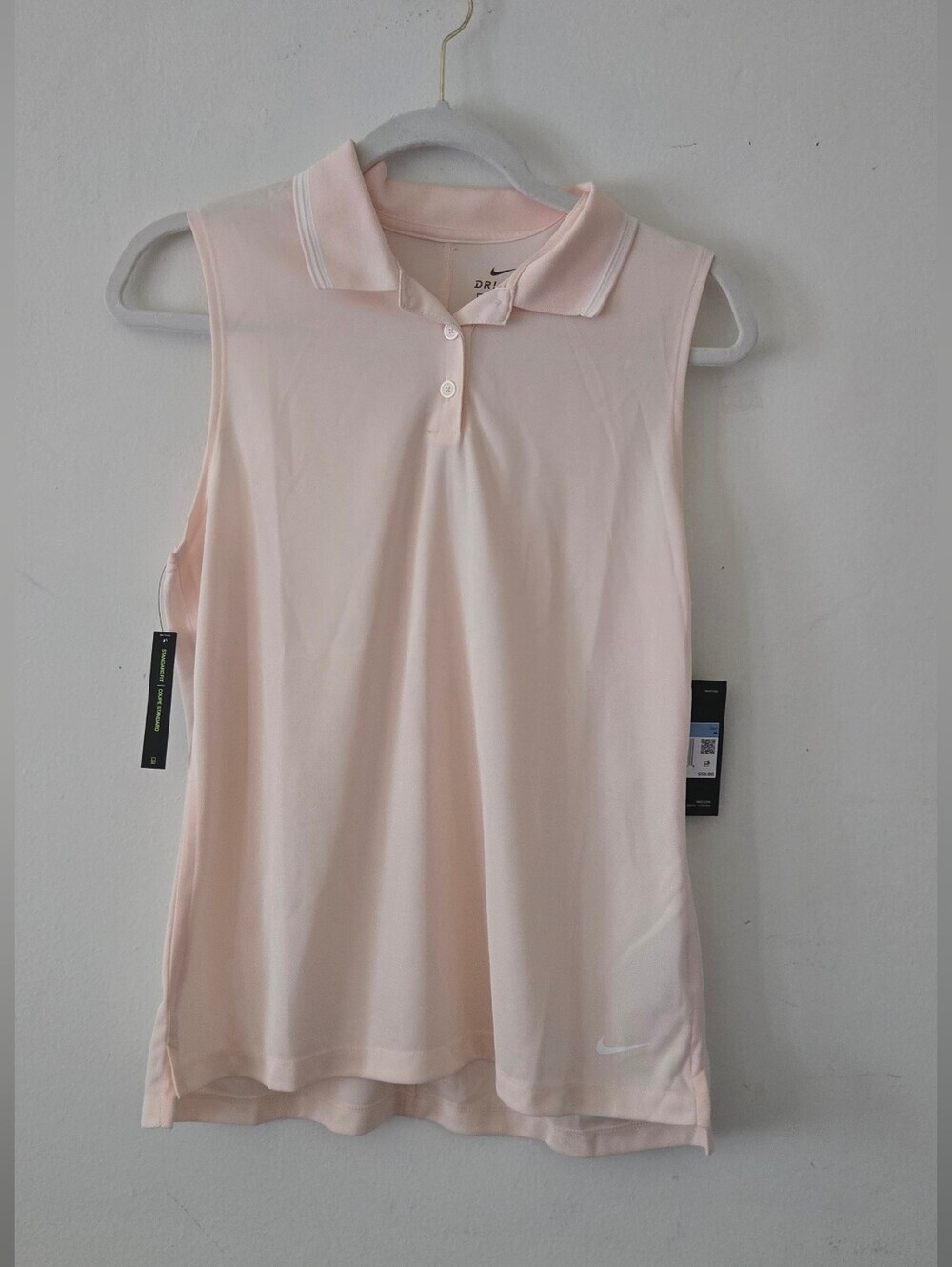 NWT Nike Golf Dri-FIT Victory Sleeveless Polo - Pink - Size M